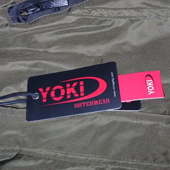 Yoki Outerwear Sherpa lined olive green coat size S hooded Faux fur trim NWT - Picture 2 of 14